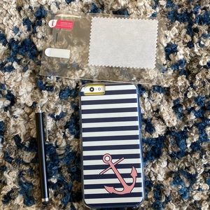 True Color IPhone 6/6s nautical case, stylus and screen protector